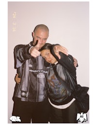 a man and a woman posing for a picture
